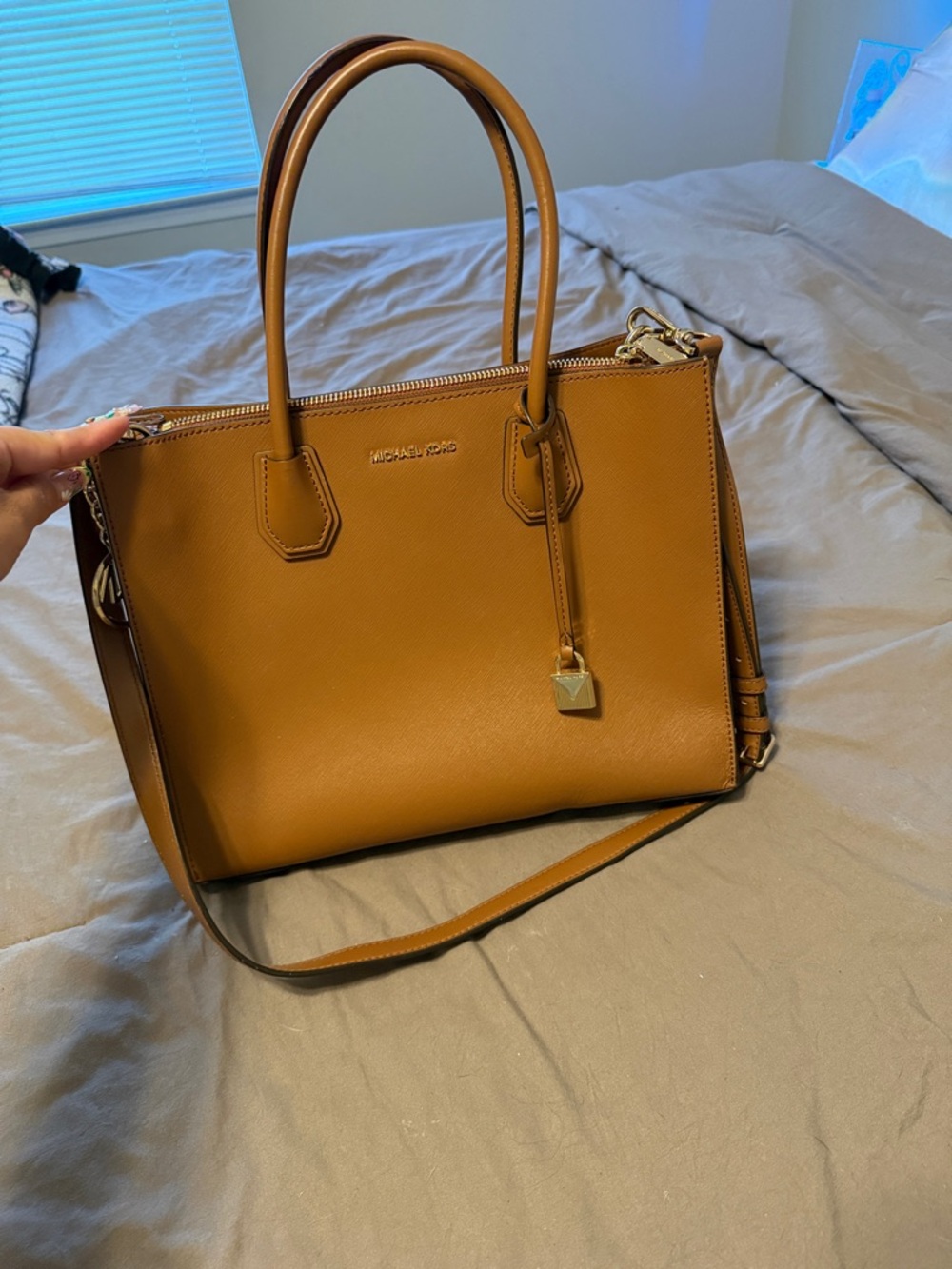 Michael Kors Caramel Brown Leather Satchel